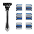 Razors for MenShaving Razors With 3 BladesLight Gray Handle + 18 Blade Refills Great Razors for a Smooth and Comfortable Shave Holiday Gifts for Men
