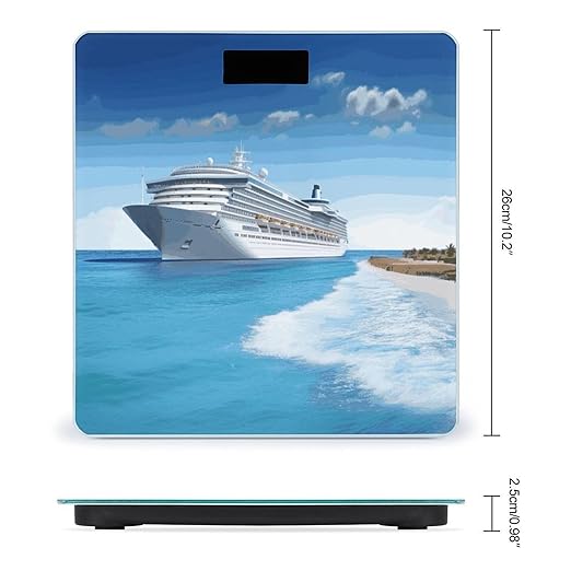 Seaside Cruise Ship Bathroom ScaleHighly Accurate Digital Weighing Machine for People Bright LED Display Weight Scale for The Aldult Home Use