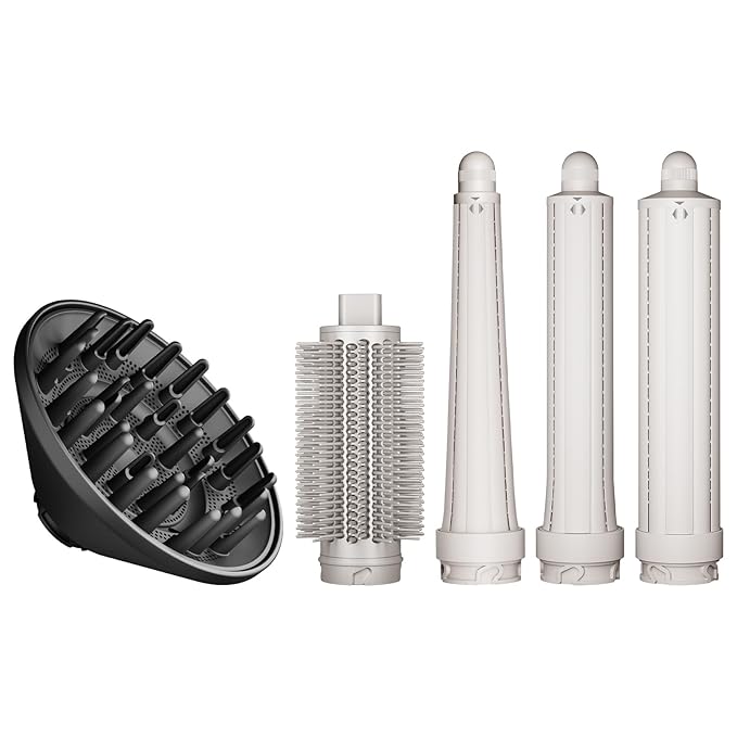 Long Hair Curling Barrel and 6-Inch Large Diffuser/Upgraded Large Round Volumizing Brush Compatible with Shark FlexStyle