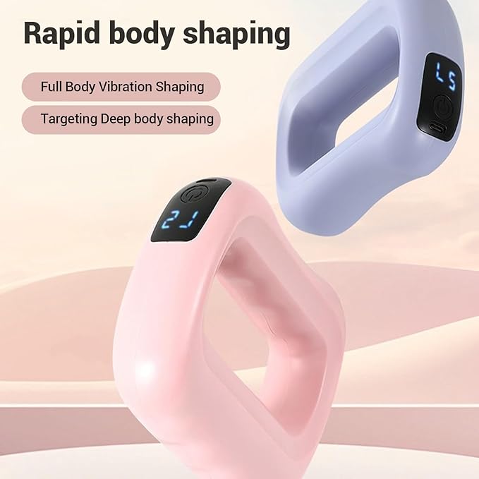 ZJchao Wearable Electric Body Massager Ring Muscle Recovery Electric Body Massager Ring Deep Tissue Vibrations with Portable Design enhances Recovery and Well Being (Pink)
