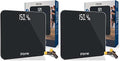 iHome Digital Scale Bathroom Scale Batteries Included Scale Body Weight Weight Scale Bathroom Scales for Weight Digital Scales for Body Weight (Black) (Pack of 2)