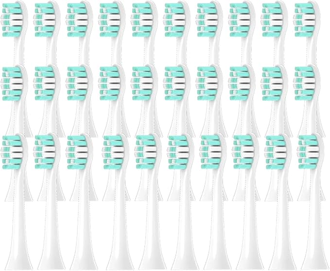 for HX6932 HX6933 HX6942 HX6950 HX6952 HX6982 Replacement Toothbrush Soft Bristle Brush Heads(30pcs)