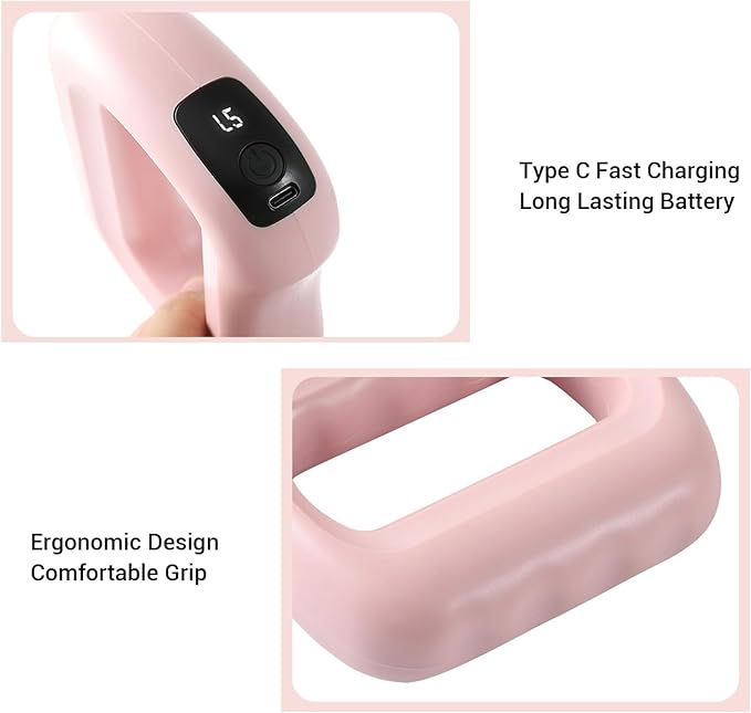 ZJchao Wearable Electric Body Massager Ring Muscle Recovery Electric Body Massager Ring Deep Tissue Vibrations with Portable Design enhances Recovery and Well Being (Pink)
