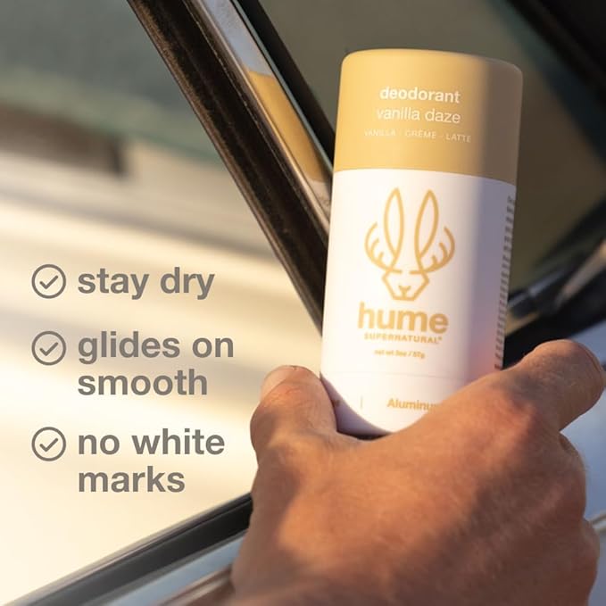 Hume Supernatural Vanilla Daze Deodorant &amp Body Wash Bundle | 2 Pack Aluminum Free Deodorant + Ultra Nourishing Body Cleanser with Niacinamide &amp Hyaluronic Acid | Long Lasting Freshness &amp