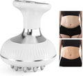 Lymph Drain Massager (Electric) – Fights Cellulite Sculpts Body! Has Heat Vibe Light &amp Microcurrent Works on Legs arms Belly Reduces Stretch Marks!(Silver)