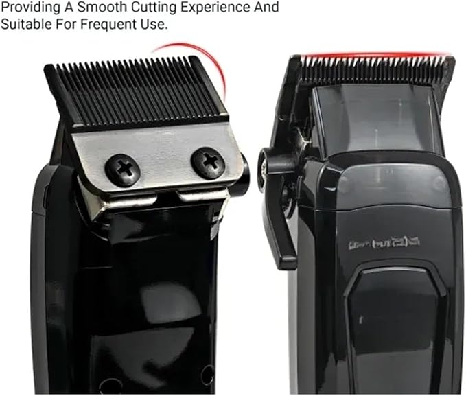 Compatible With BRDCLIP BRD-106 Professional Men's Hair Clipper 7500RPM DLC Blade Hair Trimmer with Base Charger Heavy-Duty Hair Cutting Machine(Black blade set)