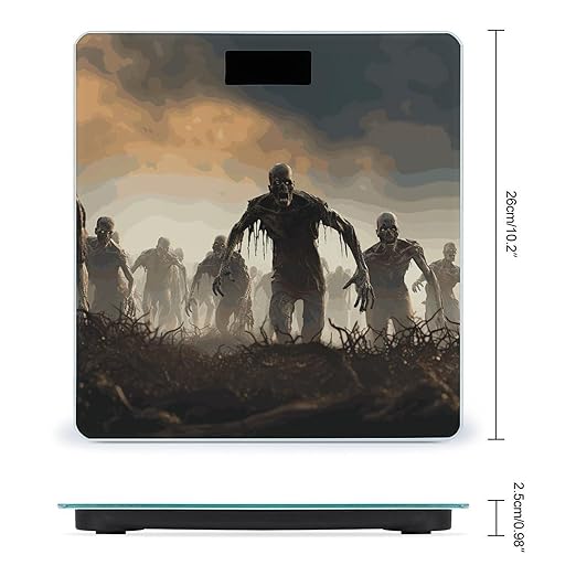 Many Zombie Bathroom Scale Ultra-Bright Liquid Crystal Screen Weight Scale Accurate Bathroom Body Scales for Body Weight Bathroom Pet Home Bedroom Gift-Giving