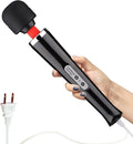 CHARMING Wired Powerful Handheld Massager with Strong 10 Vibrations Back Massage Personal Therapy Massager for Sports Recovery Muscle Aches Full Body Pain (Black)
