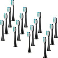 Electric Toothbrush Heads(Black 16pc)