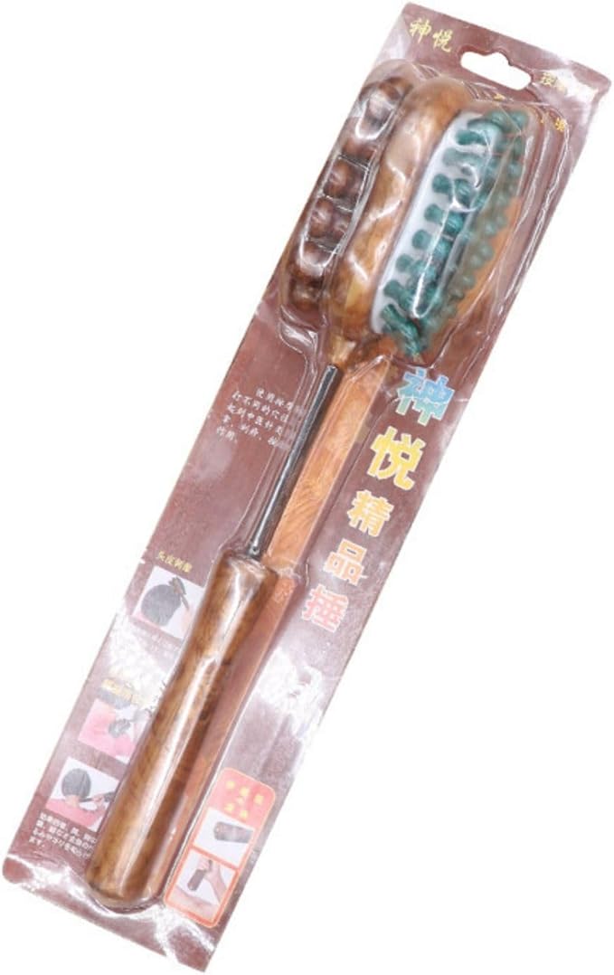 木珠双面按摩锤 Manual Body Massage Hammer 手动按摩器背部敲打健康养生按摩捶 Manual Body Massage Hammer HomeOffice Body Electric Massagers