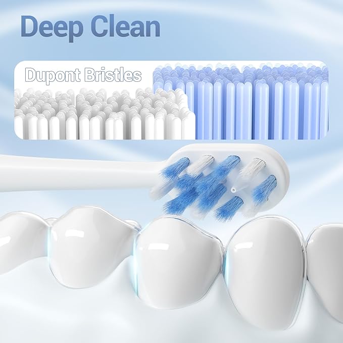 Marchpower Upgraded 2-in-1 Electric Toothbrush with Water Flosser 3+4 Smart ModesPortable Oral Irrigator with Point-Jet Rechargeable IPX7 Waterproof for Home &amp Travel UseWhite