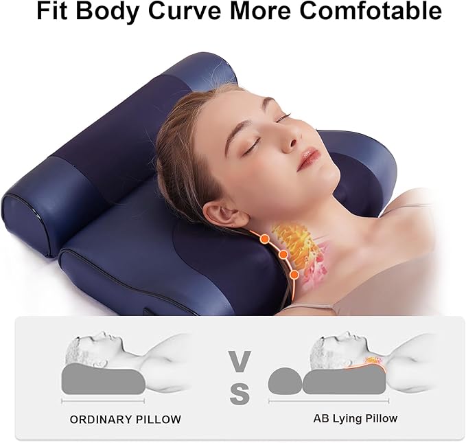 Cornfair's Shiatsu Neck and Back Massager with Heating - 4D Kneading Nodes 3 Modes 3 Speeds - Cordless Electric Massage Pillow for Full Body Relaxation at Home Office - Great Holiday Gift