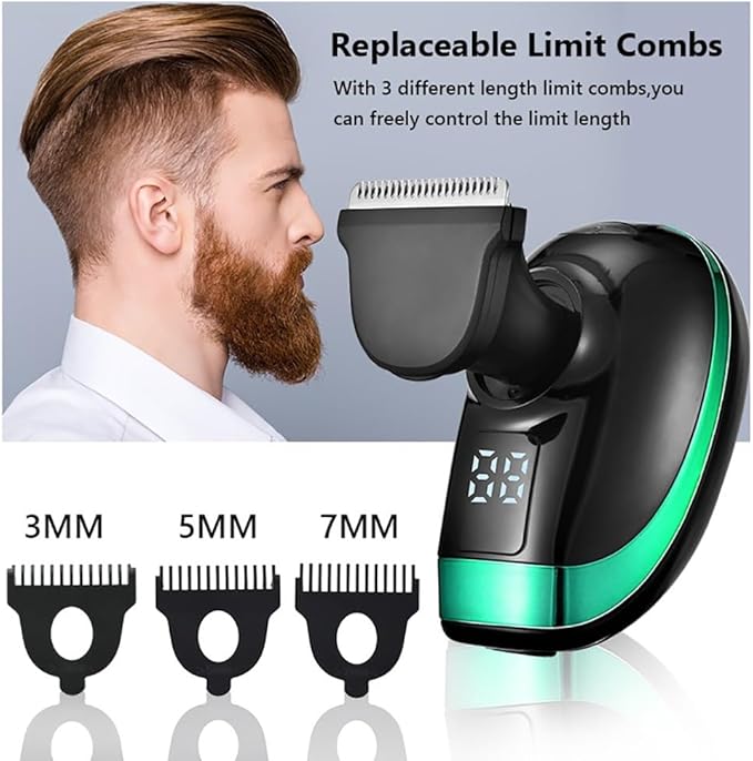 Head Shavers for Bald Men 5IN1 4D echargeable Bald Head Electric Shaver 5 Floating Heads Beard Nose Ear Hair Trimmer Razor Clipper Facial Brush