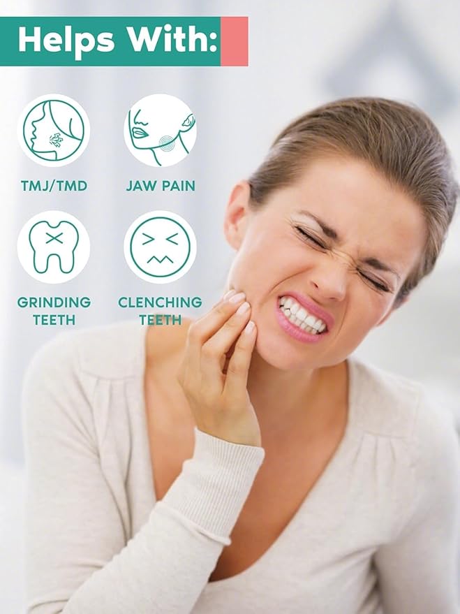 TMJ Relief Products Jaw TMJ Relief Massager Vibration and Heating Ergonomic Multi-Needle Design TMJ Massage Tool Effective Jaw &amp Neck Pain Grinding and Clenching Teeth Relief (Green)