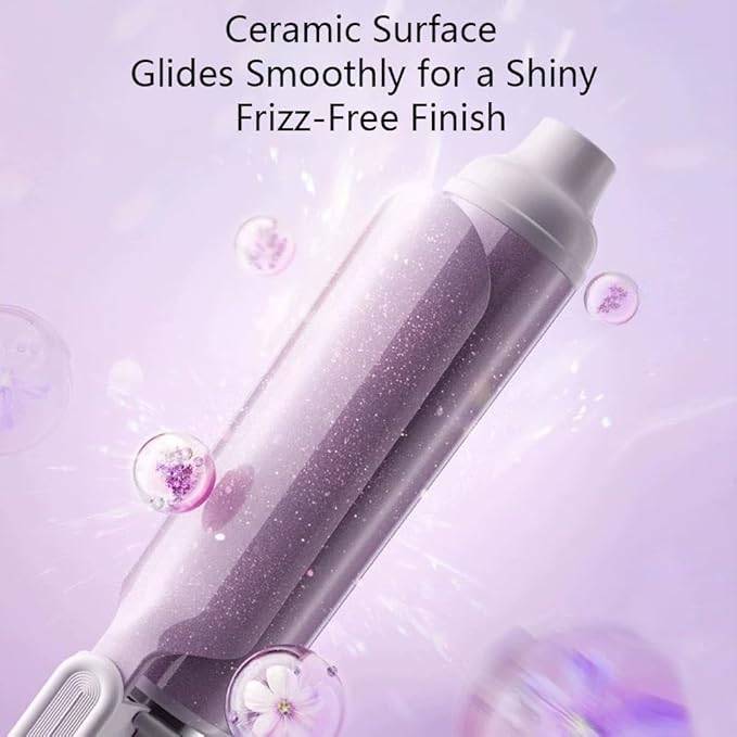 GREEN BREATH 40mm Large Curling WandNegative Ion Curler2 inch Curling IronLarge Barrel Hair CurlerBionic CulerBig Barrel Curling Iron for Long HairHot Tools Professional Curling Rod