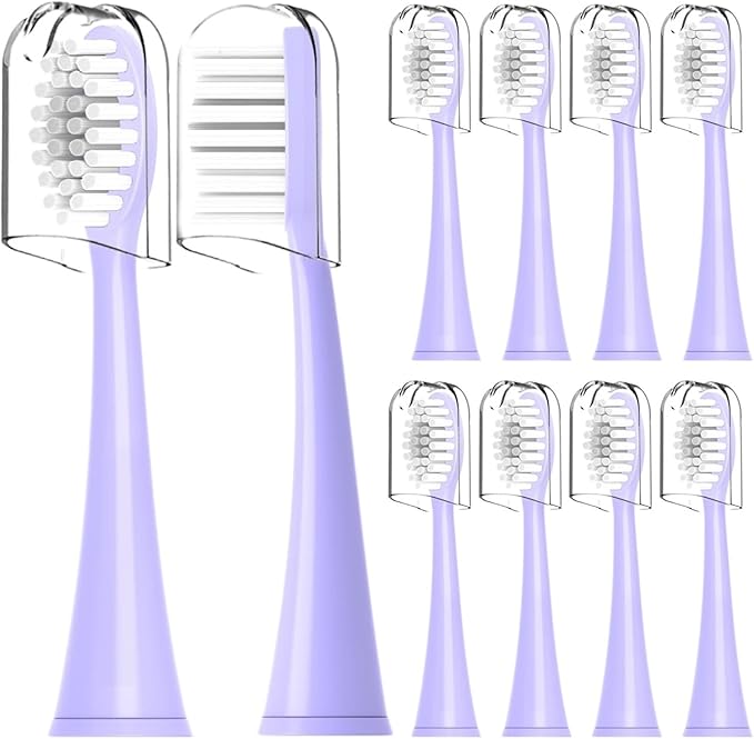 Replacement Toothbrush HeadsCompatible for Black Series Electric(10pcs)(Purple)
