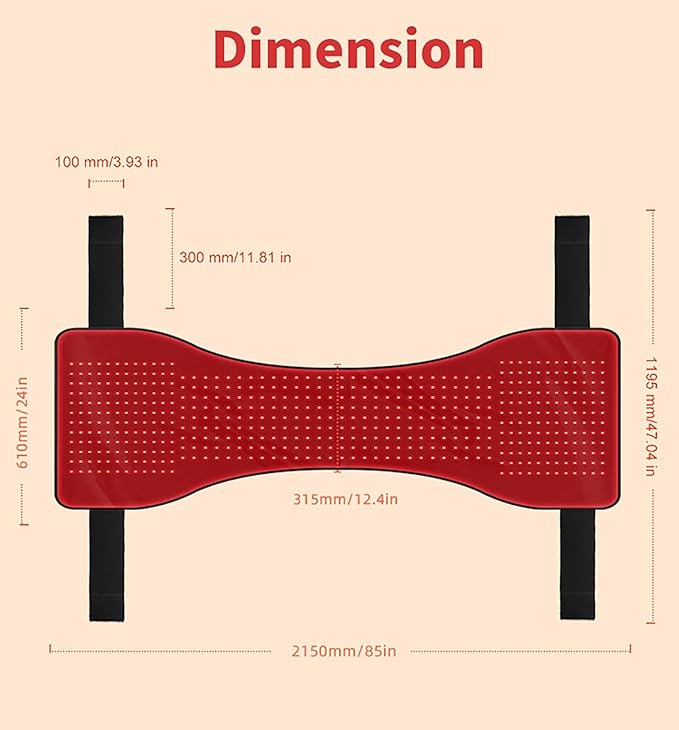 Horse Red Light Therapy Pad for Back and Abdomen Injury Recovery Fracture Healing Pain Relief
