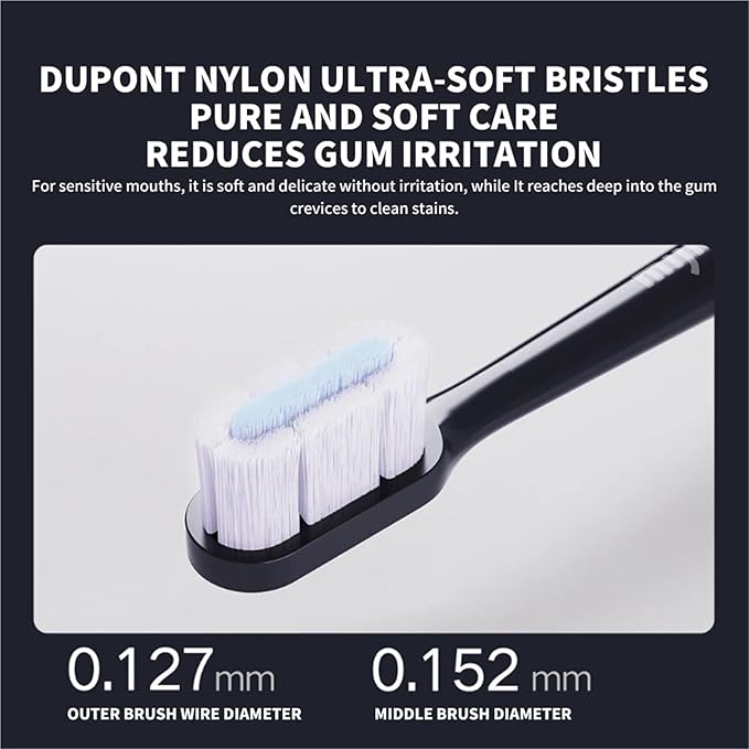 Compatible for Xiaomi Mijia 2/4/6Pcs Soft Bristles Replacement Toothbrush Heads - T700 Sonic Toothbrush Waterproof(F)