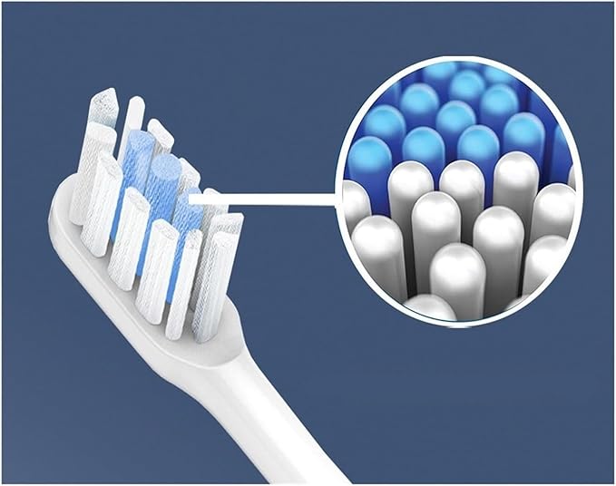 20PCS Toothbrush HeadsCompatible for MIJIA Electric T301 MES605 T302 MES608 T501 MES607 T501C Pro Replacement Head(20 Pcs Blue and Black)