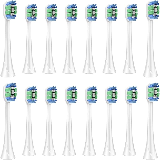 Compatible for Phili Sonic Care Toothbrush Brush Head HX3/HX6/HX9 Series HX3210/3211/6150 Replacement Heads(16pcs)