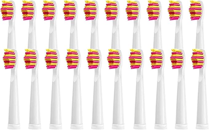 20/30 Pcs Toothbrush Heads Compatible for FW/SG 507/508/515/551/917/959(Red 20)