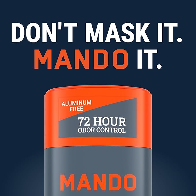 Mando Whole Body Deodorant - Invisible Cream Tube and Solid Stick - 72 Hour Odor Control - Aluminum Free Baking Soda Free Skin Safe - 3.0 Ounce Tube and 2.6 Ounce Solid Stick Bundle - Mt Fuji