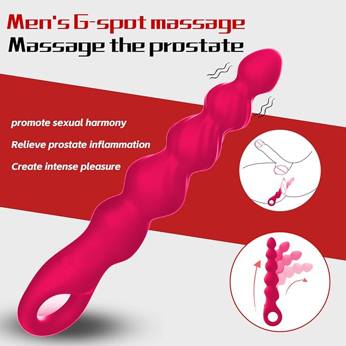 Prostrate Massagers Trainer Silicone Kit with (Pink) for Man Silent Personal Body Prostrate Massaging with 12 Modes for Men Relax Electric Massager POW05