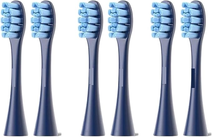 Replacement Brush HeadsCompatible for X PRO /F1/Z1/One/ Air2 Sonic Electric Toothbrush Nozzles(6 pcs Blue)