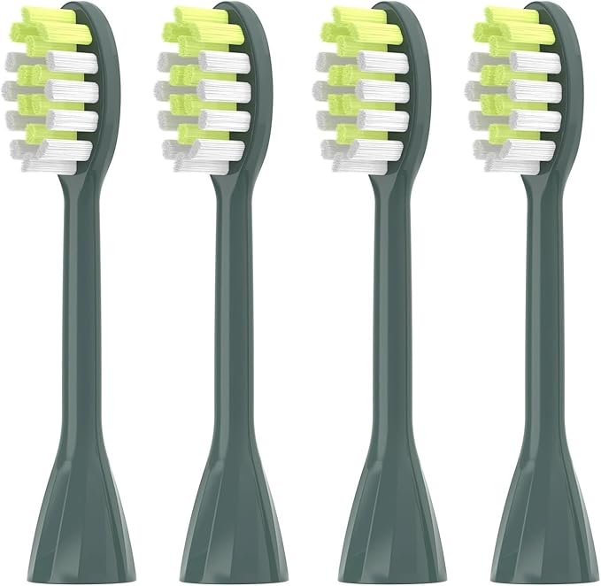 4Pack Replacement Toothbrush Heads Compatible with Ph One Soni Care Electric Head HY1100 HY1200 BH1022(Sage)