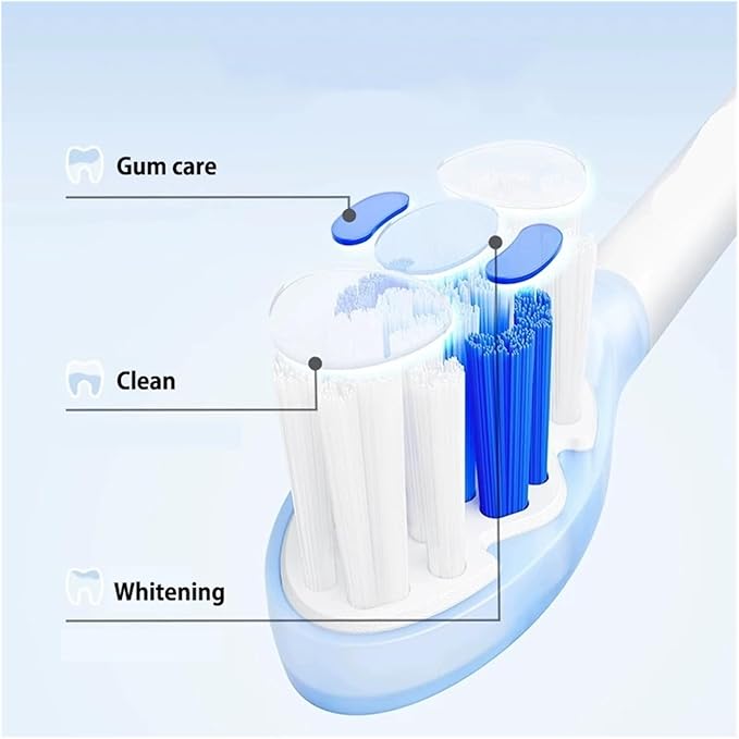 Compatible for Toothbrush Heads Replacement X1 X3 X3U X5 Teeth Brush Bristle Nozzles Accessory(2pcs White)