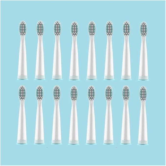 16pcs Replacement Brush HeadsCompatible for J110 / J209Toothbrush Soft Head Deep Clean(16pcs Black Head)
