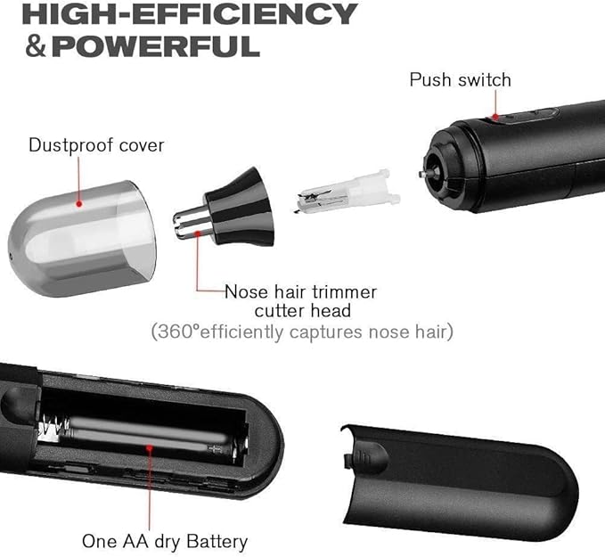 Professional Painless Ear Nose Hair Trimmer for Men and Women Nose Hair TrimmerWaterproof Dual Edge Blades for Easy Cleaning Easy to use Unisex