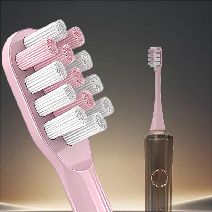 Electric Toothbrush Replacement Brush Heads - Compatible for Panasonic EW-DE92 EW-DL84 EW-DL83 EW-DL82(6 Pink Brush Heads)