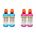 TheraBreath Fresh Breath Oral Rinse ICY Mint 16 Ounce Bottle (Pack of 2) and 24 Hour Healthy Smile Dentist Formulated Oral Rinse 16 Ounce (Pack of 2)