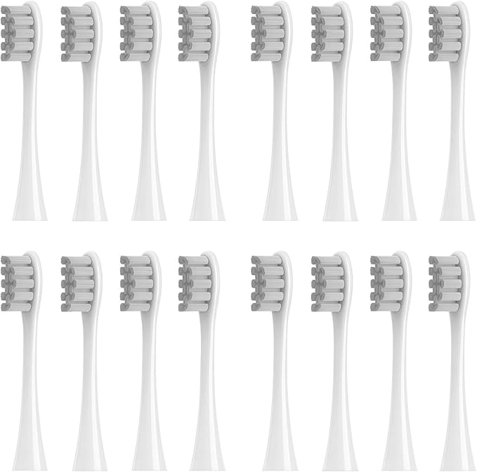 Replacement Brush Heads Compatible with Oclean Sonic X/X Pro/ Z1/ SE / F1 / One / PW01/03/05/07/09 P5 Electric Toothbrush Heads(16 Grey)