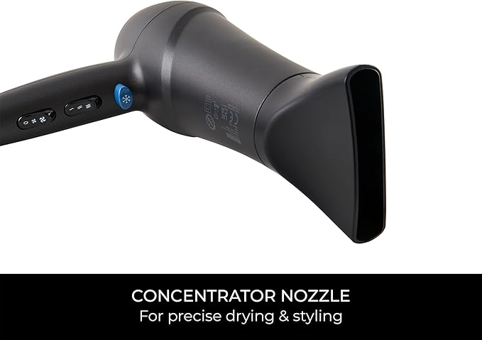 Corby Milton 1875W Hair Dryer in Black - USA Plug