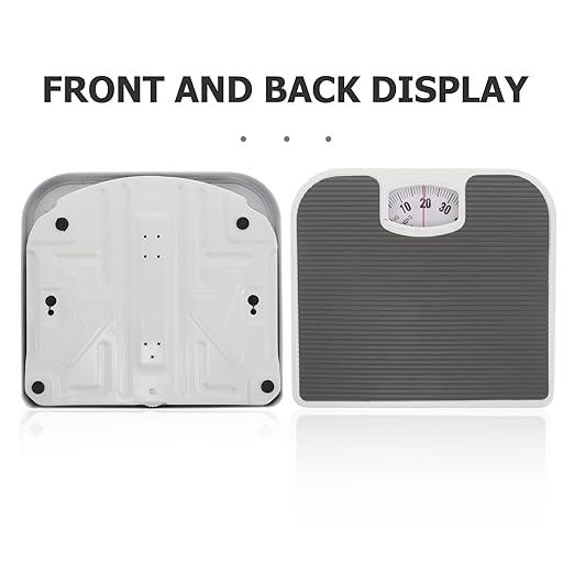 SOIMISS Mechanical Bathroom Scale for Body Weight Gray Analog Scale with Precision Pointer Sturdy No-Battery Mechanical Weighing Tool for Home and Bathroom Use