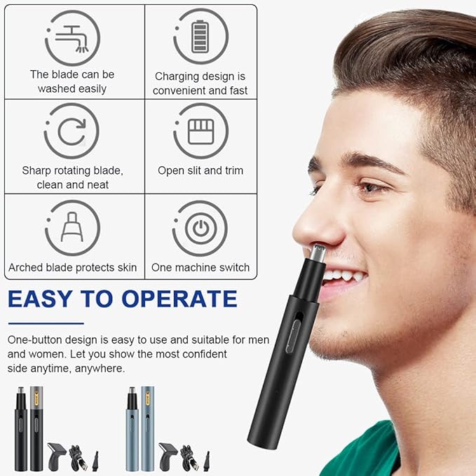 Easy Clean Ear USB Rechargeable Clippers Gift Electric Nose Hair Trimmer Multifunctional Home Sideburns Low Noise