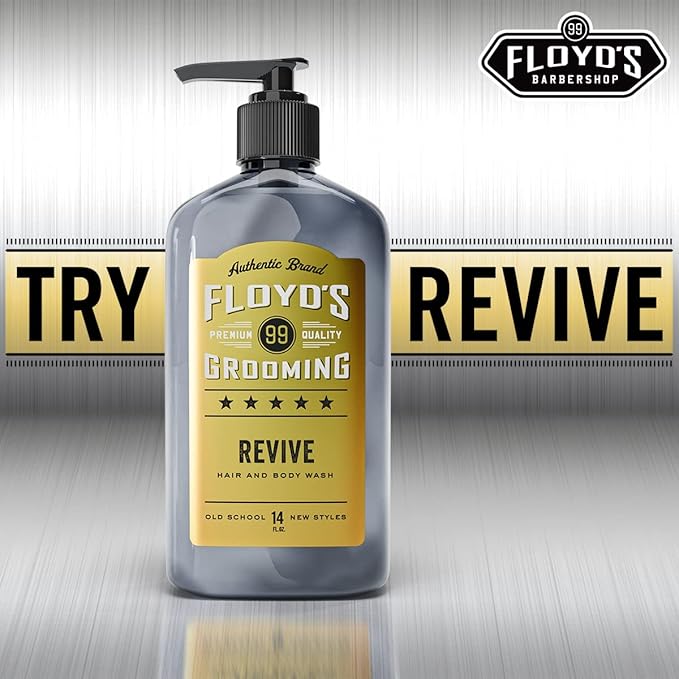 Floyd's 99 Revive 3 in 1 Men's Body Wash - Men's Shampoo Body Wash &amp Face Wash All-in One - Triple Action Formula - Moisturizing - 33 oz.