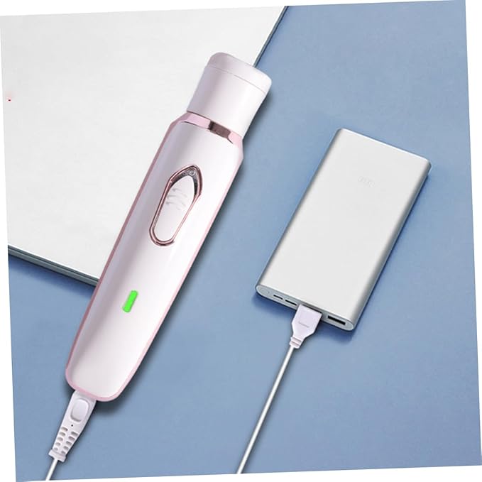 1set USB Rechargeable Female Nose Hair Trimmer Dehairing Tool Electric Nose Cleaning Device for Eyebrows Sideburns and Ear Hair Removal White