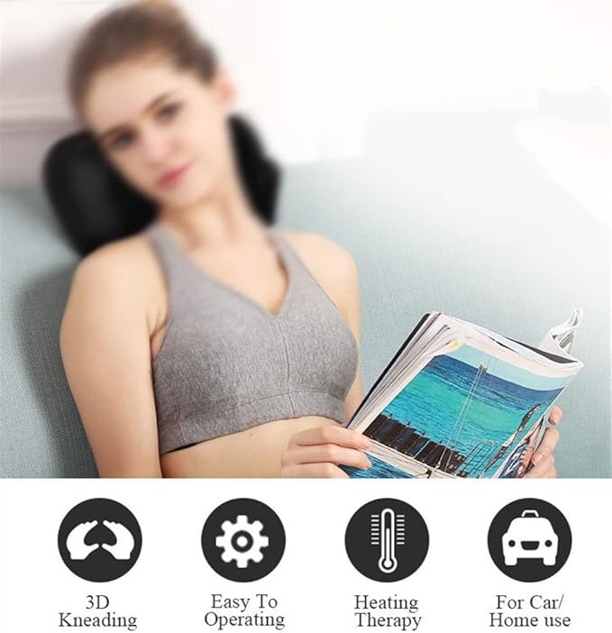 TOEWOE Back and Neck Massager with Heat Deep Tissue Kneading Massager Electric Back Massage Pillow for Back Neck Shoulders Legs Foot Body Muscle Pain Relief