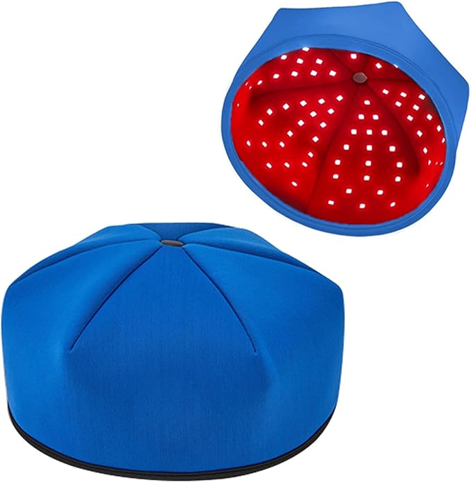 Red Light Cap for Hair Regrowth Light Therapy Hat for Hair Growth in Women and Men Portable Hair Growth Cap Hot Compress Physiotherapy Hair CareBlue