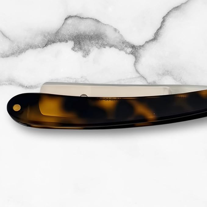 Shaving Straight Edge Razor from Saki Shears (Blonde Tortoise)