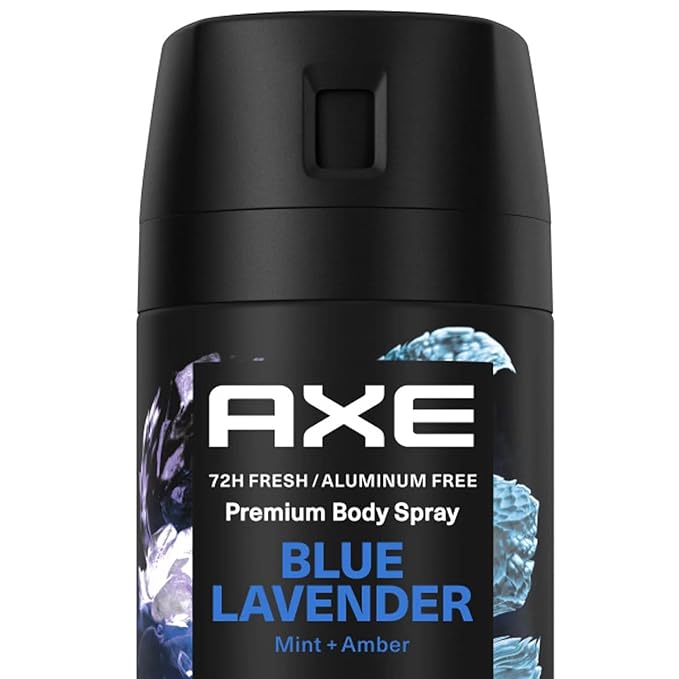 AXE Fine Fragrance Collection Premium Deodorant Body Spray Blue Lavender (3 Ct)