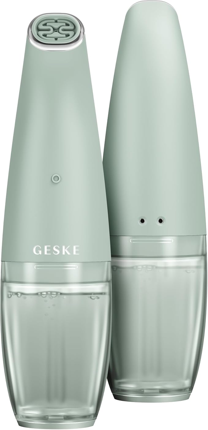 GESKE SmartAppGuided™ Aqua-Stream Face Cleanser | 8 in 1 | Deep Pore Cleansing | Impurities Prevention | Blackhead Extraction | Reduce Red &amp Dry Skin | Use with Our Aqua-Stream Solution