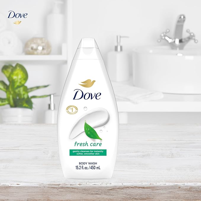 Dove Body Wash Fresh Care 3-Pack – Revitalizing &amp Moisturizing Cleanser for Smooth Soft Skin 15.2 Oz Ea