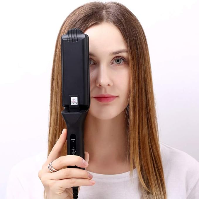 Corrugated Iron Hair Corrugation Anti-Scald Hair Crimper Irons Fluffy Wave Iron Width Plate Styling Tools 110-220 V