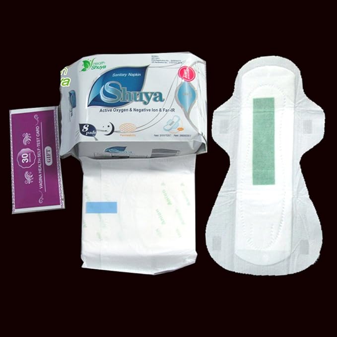 SHUYA Patented Anion Soft Breathable Sanitary Pads and Panty Liners Combination Suit Package Scented-96Count (Packs of 8)