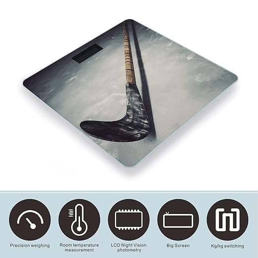 Hockey Stick Smart Scale for Body Weight Accurate Bathroom Scale with LED Display Digital Weight Scales Weighing Machine High Precision Scales for Bath Home
