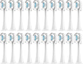 Compatible for Xiaomi Mijia T300/T500/T700 Sonic Electric Toothbrush Heads Replaceable Refill Nozzles 4 Colors with Anti-Dust Caps 4/20Pcs(20Wite)